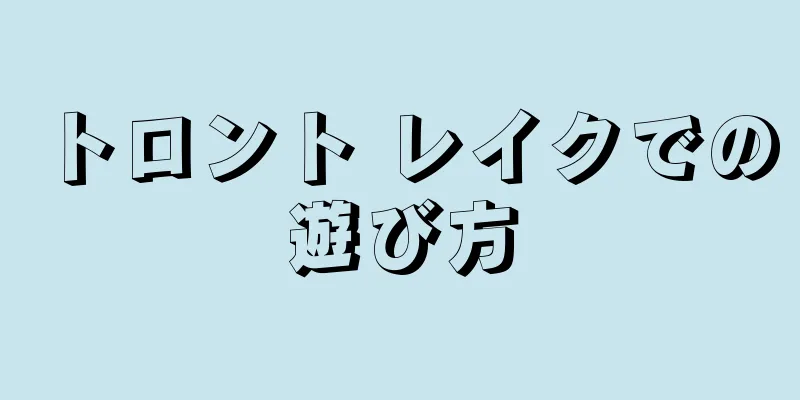 トロント レイクでの遊び方
