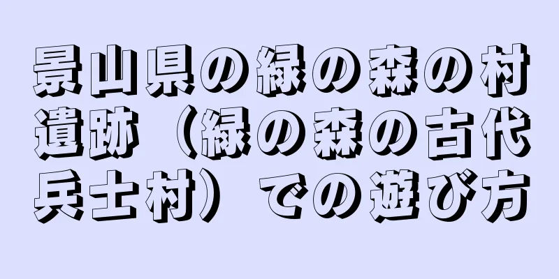 景山県の緑の森の村遺跡（緑の森の古代兵士村）での遊び方