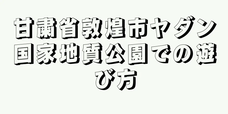 甘粛省敦煌市ヤダン国家地質公園での遊び方