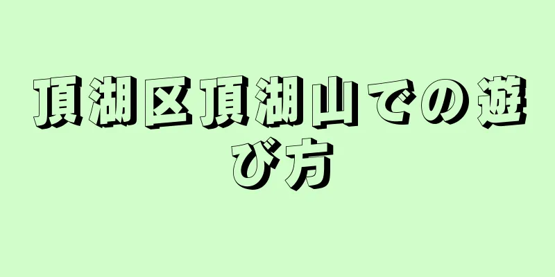 頂湖区頂湖山での遊び方