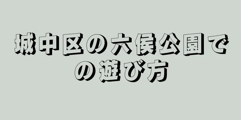 城中区の六侯公園での遊び方