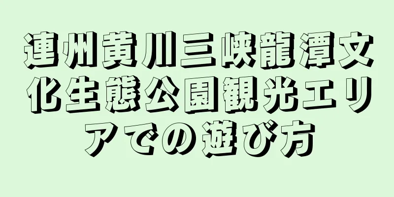 連州黄川三峡龍潭文化生態公園観光エリアでの遊び方