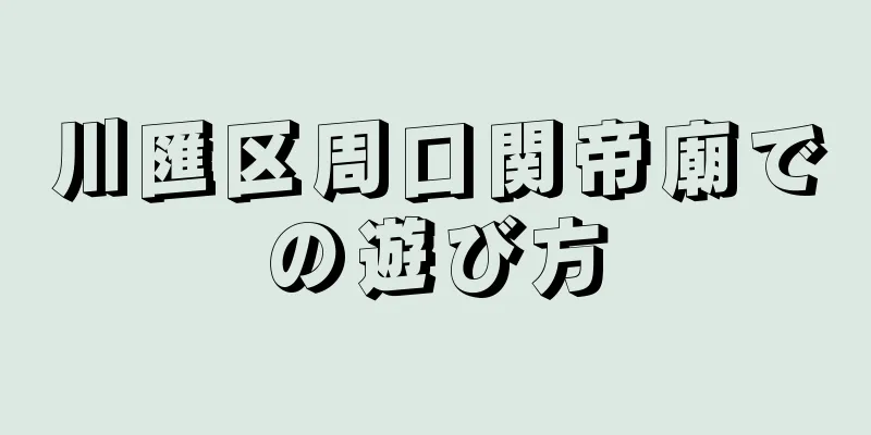 川匯区周口関帝廟での遊び方