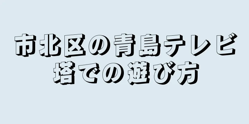 市北区の青島テレビ塔での遊び方