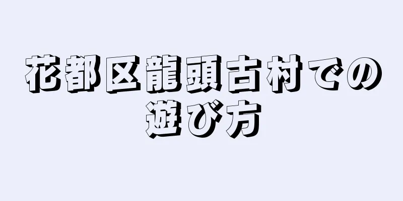 花都区龍頭古村での遊び方