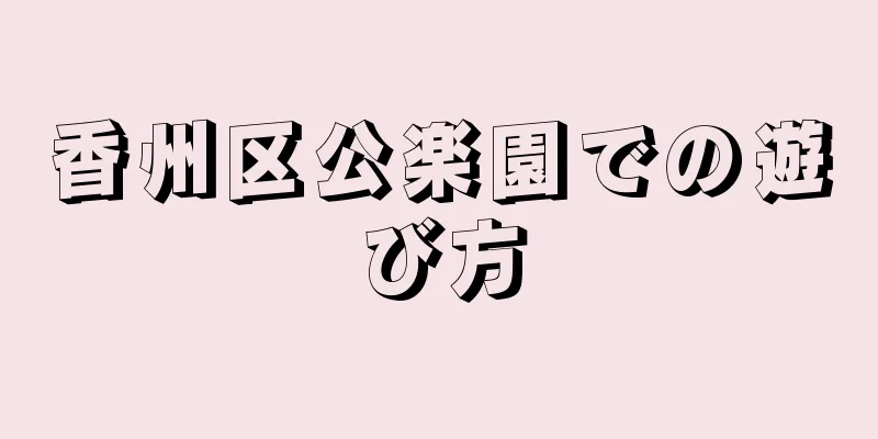 香州区公楽園での遊び方