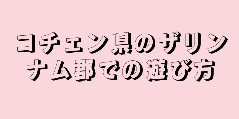 コチェン県のザリンナム郡での遊び方