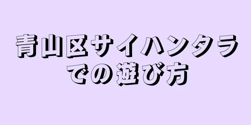 青山区サイハンタラでの遊び方