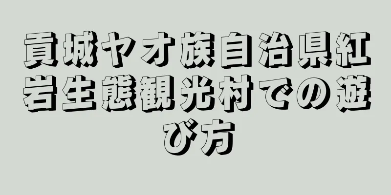 貢城ヤオ族自治県紅岩生態観光村での遊び方