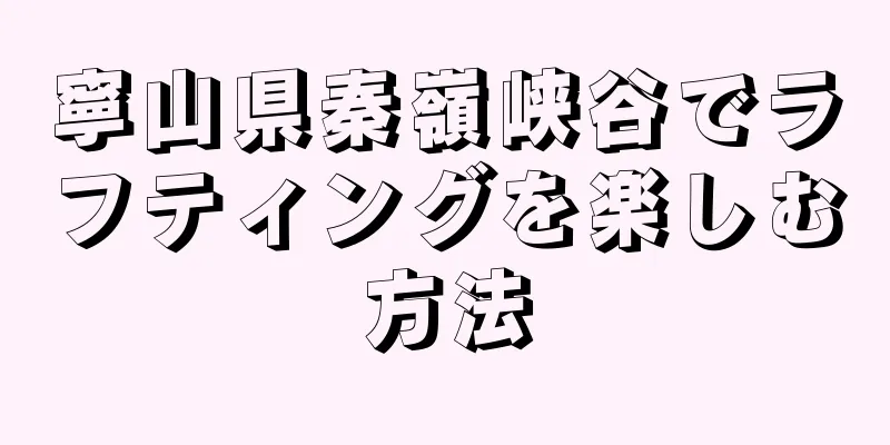 寧山県秦嶺峡谷でラフティングを楽しむ方法