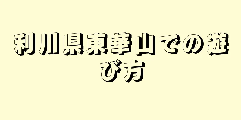 利川県東華山での遊び方