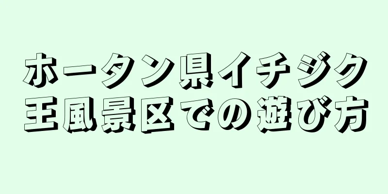 ホータン県イチジク王風景区での遊び方