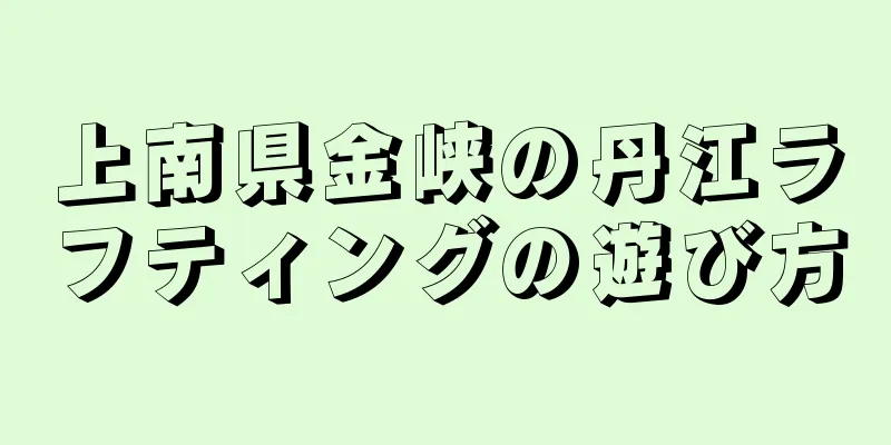 上南県金峡の丹江ラフティングの遊び方