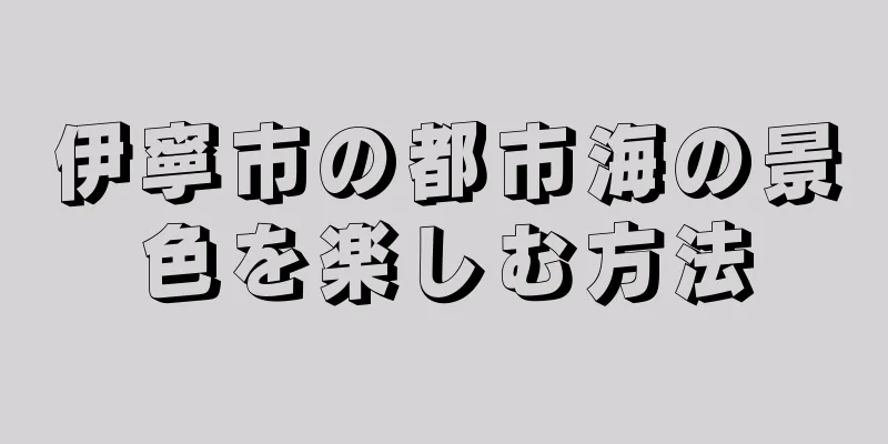 伊寧市の都市海の景色を楽しむ方法