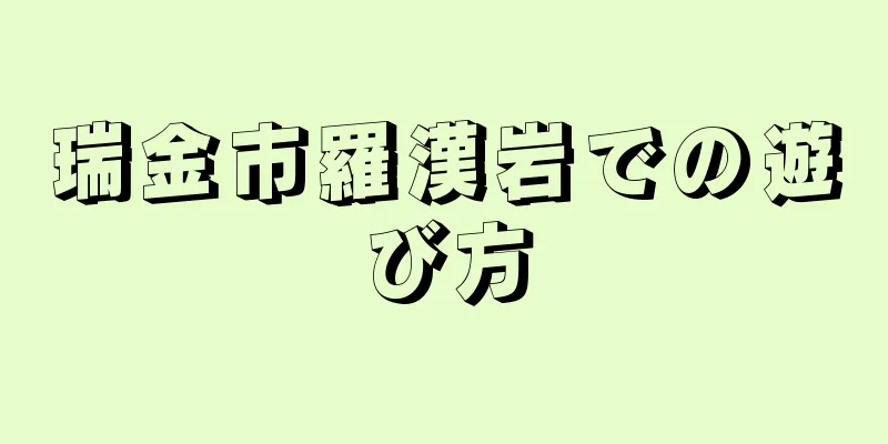 瑞金市羅漢岩での遊び方