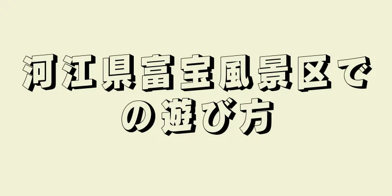 河江県富宝風景区での遊び方