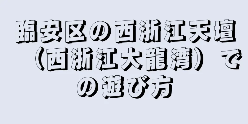 臨安区の西浙江天壇（西浙江大龍湾）での遊び方