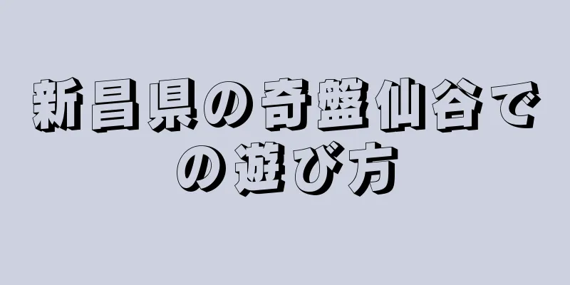 新昌県の奇盤仙谷での遊び方