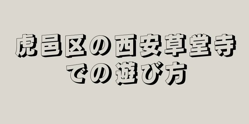 虎邑区の西安草堂寺での遊び方