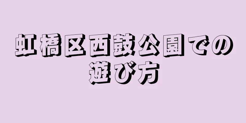 虹橋区西鼓公園での遊び方