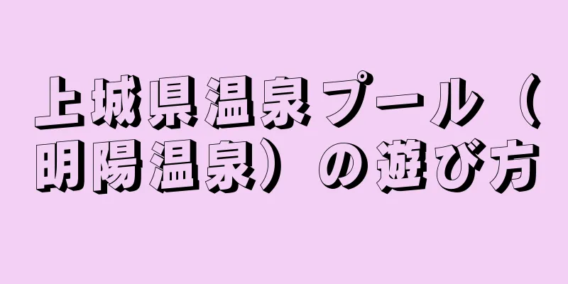 上城県温泉プール（明陽温泉）の遊び方