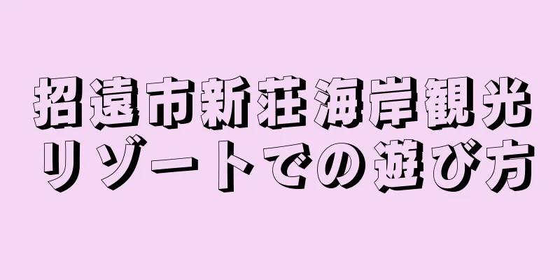 招遠市新荘海岸観光リゾートでの遊び方