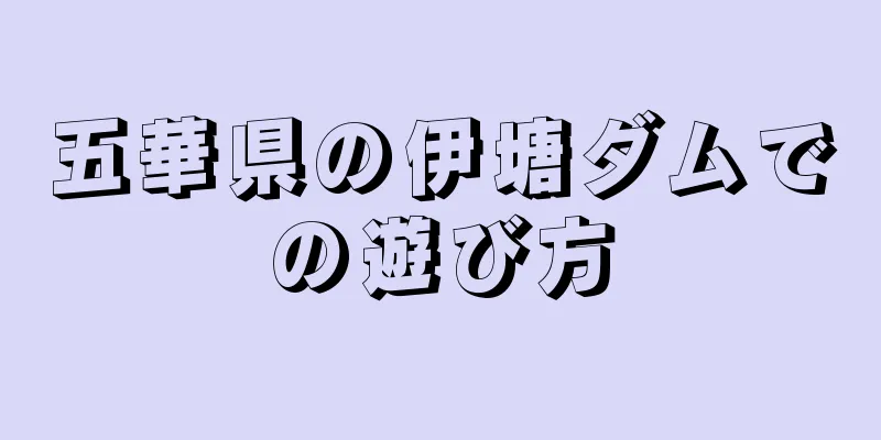 五華県の伊塘ダムでの遊び方