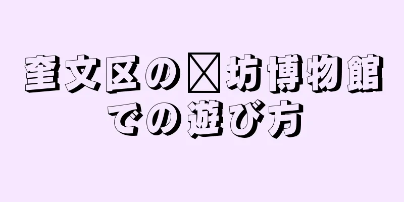 奎文区の濰坊博物館での遊び方