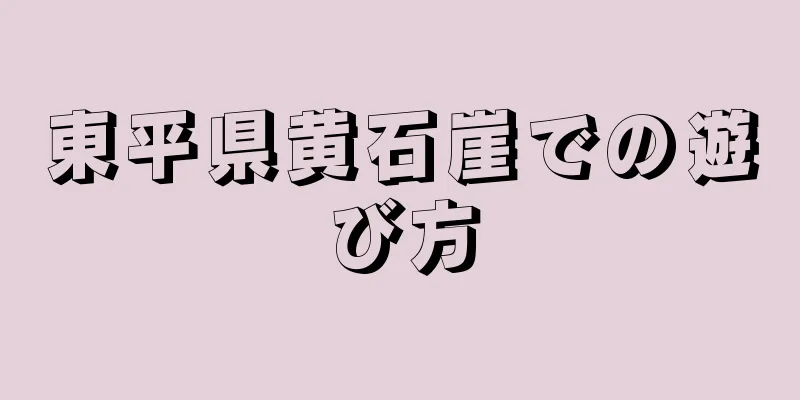 東平県黄石崖での遊び方