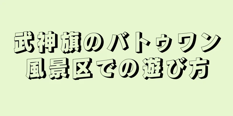 武神旗のバトゥワン風景区での遊び方