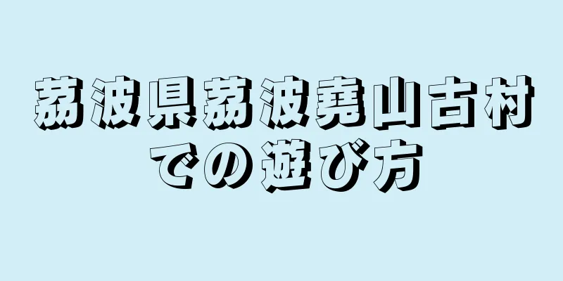 茘波県茘波堯山古村での遊び方