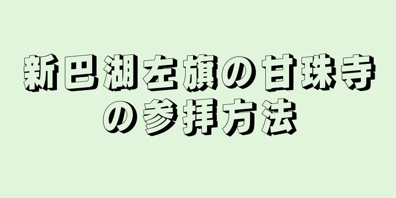 新巴湖左旗の甘珠寺の参拝方法