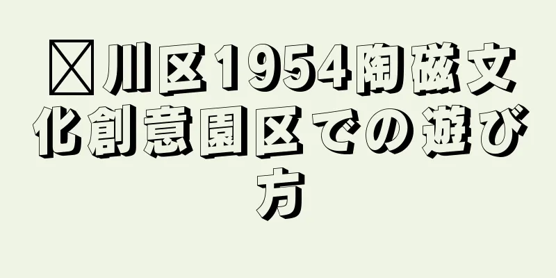 淄川区1954陶磁文化創意園区での遊び方