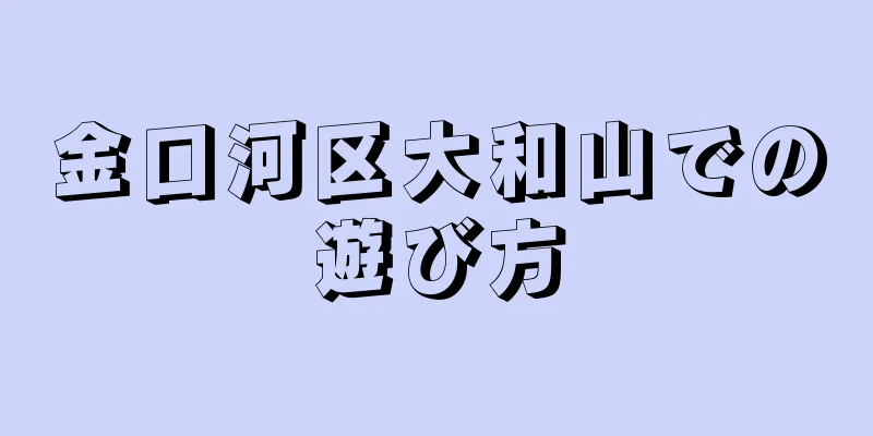 金口河区大和山での遊び方