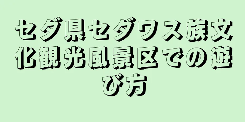 セダ県セダワス族文化観光風景区での遊び方