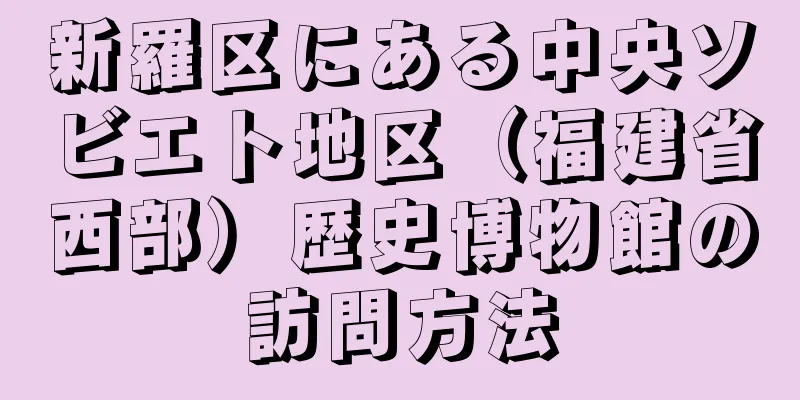 新羅区にある中央ソビエト地区（福建省西部）歴史博物館の訪問方法