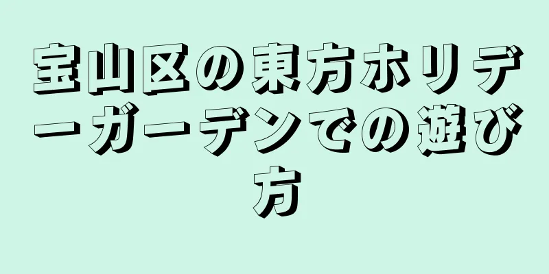 宝山区の東方ホリデーガーデンでの遊び方