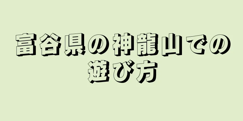 富谷県の神龍山での遊び方