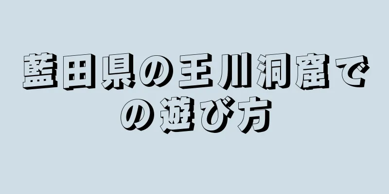藍田県の王川洞窟での遊び方