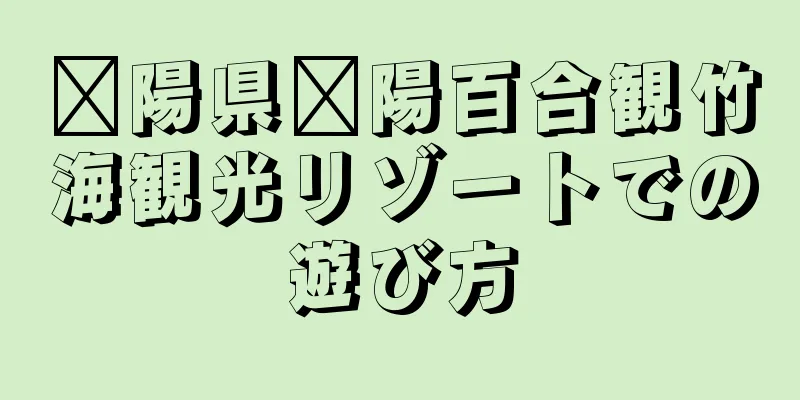 滨陽県滨陽百合観竹海観光リゾートでの遊び方