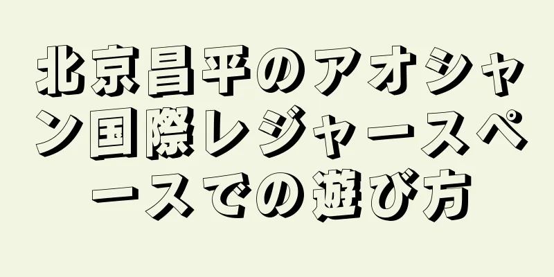 北京昌平のアオシャン国際レジャースペースでの遊び方