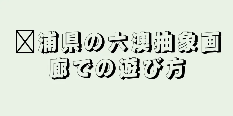 漳浦県の六澳抽象画廊での遊び方