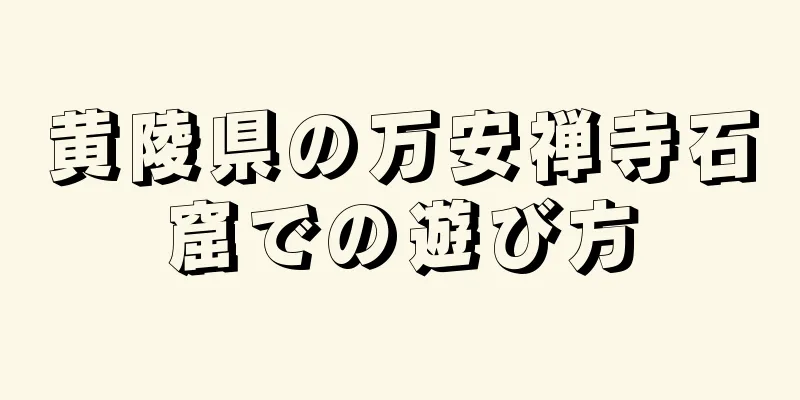 黄陵県の万安禅寺石窟での遊び方