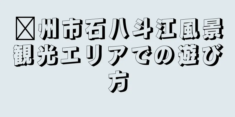 嵊州市石八斗江風景観光エリアでの遊び方