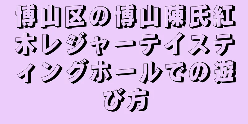 博山区の博山陳氏紅木レジャーテイスティングホールでの遊び方