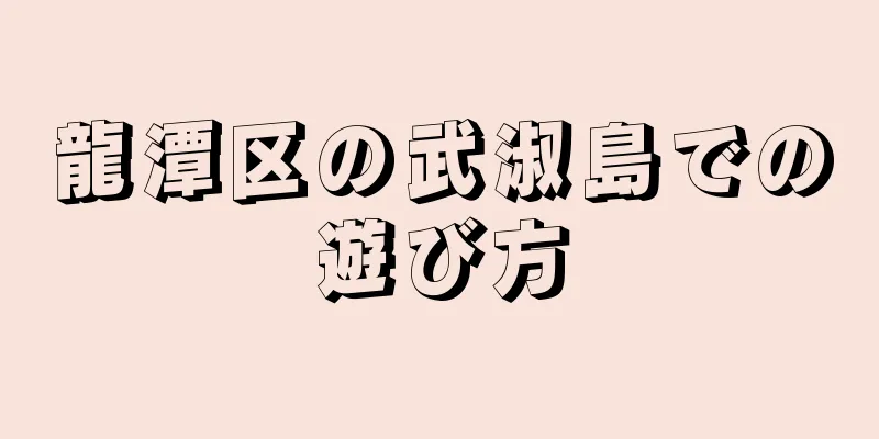 龍潭区の武淑島での遊び方