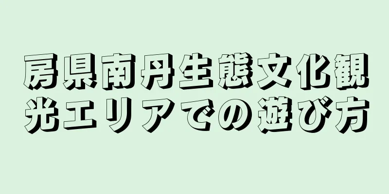 房県南丹生態文化観光エリアでの遊び方