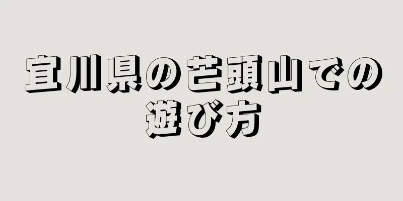 宜川県の芒頭山での遊び方