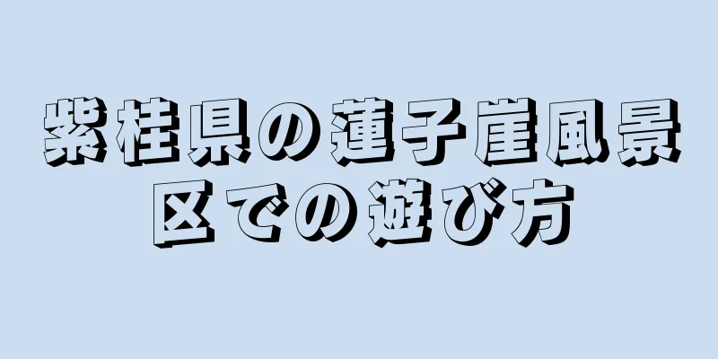 紫桂県の蓮子崖風景区での遊び方