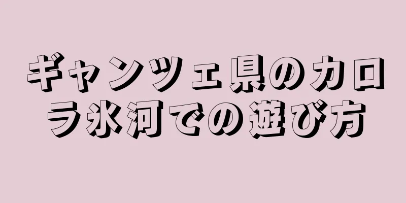 ギャンツェ県のカロラ氷河での遊び方